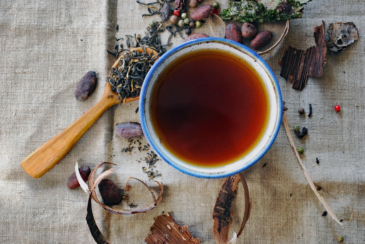 Traditional tea served at the restaurant